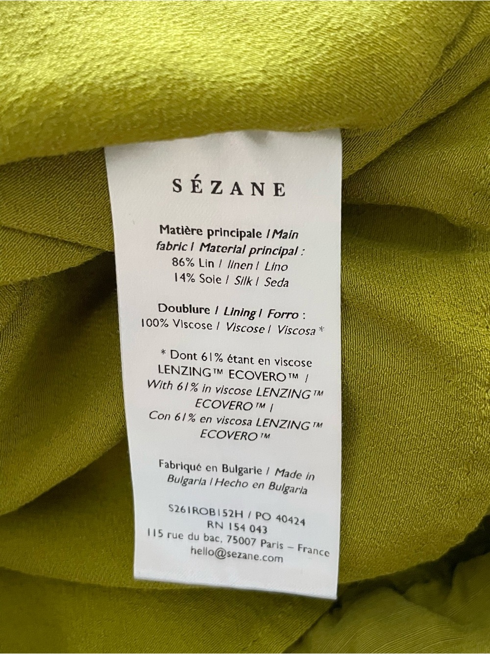 Editions Sezane Princia Ruffle Tier Linen Silk Dress - Picture 9 of 9